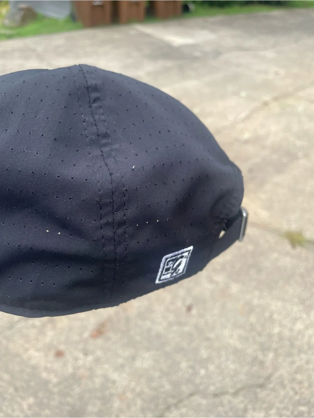 The Game Black and White Adjustable Hat with Red Star Tag